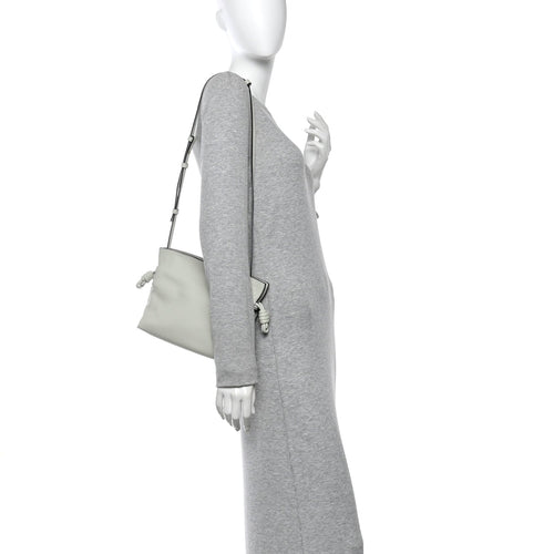 Calfskin Mini Flamenco Knot Clutch Light Celadon