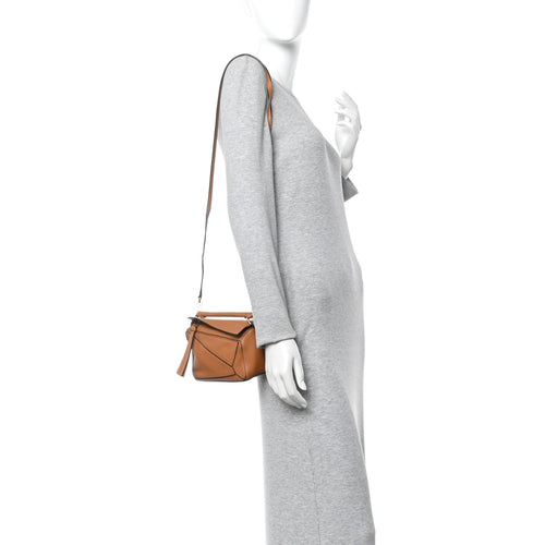 Calfskin Mini Puzzle Bag Tan