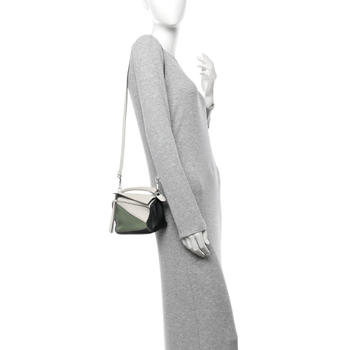 Calfskin Mini Puzzle Bag Soft White Rosemary