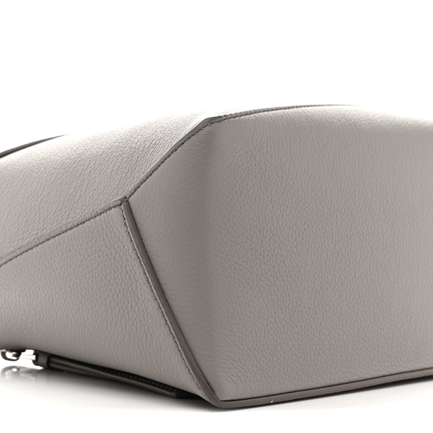 Soft Grained Calfskin Small Puzzle Edge Bag Pearl Grey