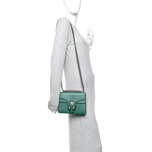 Calfskin Mini Dionysus Shoulder Bag Emerald