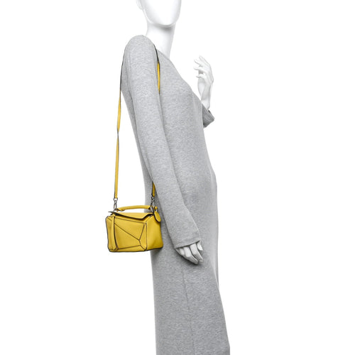 Calfskin Mini Puzzle Bag Yellow