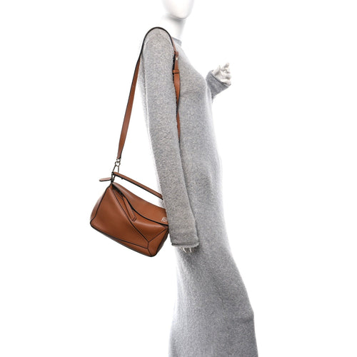 Calfskin Small Puzzle Bag Tan