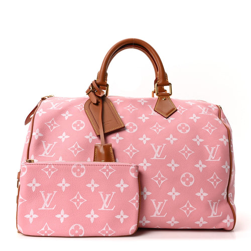 Calfskin Monogram Speedy P9 Bandouliere 40 Pink Sakura
